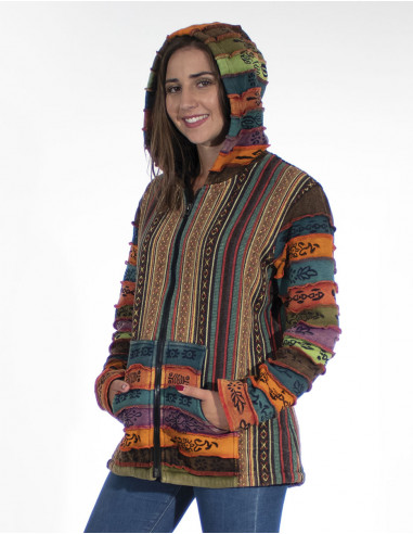 Veste Coton Zip Doublee Polaire Gueri Ca