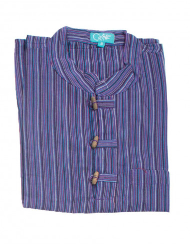 Cotton gent blouse with long sleeves