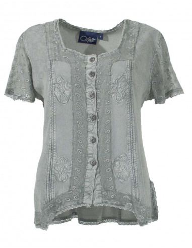 Rayon blouse sw with embroideries