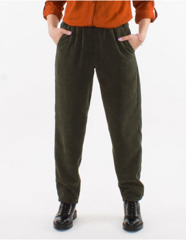 Corduroy 88% polyester 12% polyamide pants