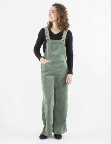 Large corduroy overalls