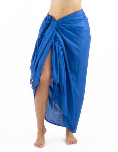 Viscose plain fringed sarong