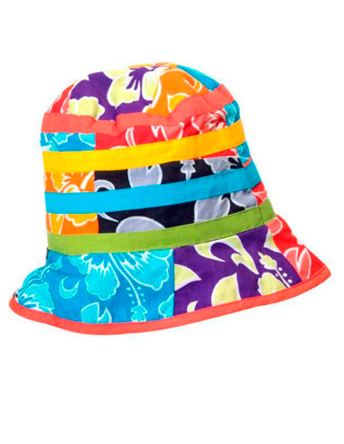 100% cotton patchwork Hibiscus hat