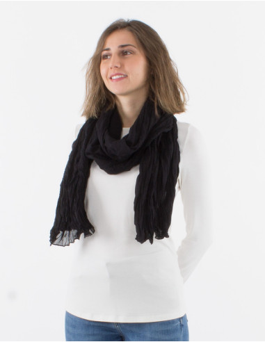 Cotton plain scarf crinkled x10pcs