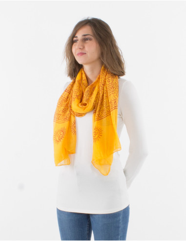 Benares printed viscose scarf x10pcs